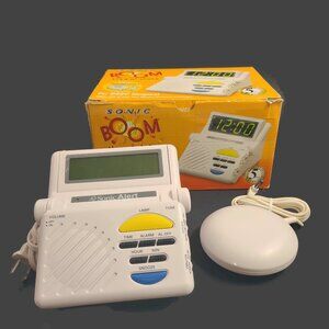 Sonic Alert Boom SB1000 Digital LOUD Alarm Clock With Super Bed Shaker Vibrator